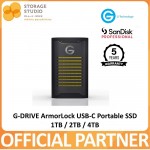 SANDISK PROFESSIONAL G-DRIVE ArmorLock SSD, 1TB / 2TB / 4TB. Singapore Local 5 Years Warranty